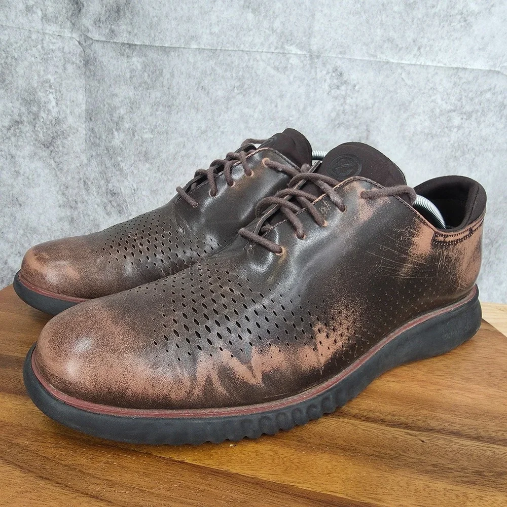 Cole Haan Zerogrand Oxford Shoes‎ Mens 11.5 M Brown Laser Wingtip Derby C37086